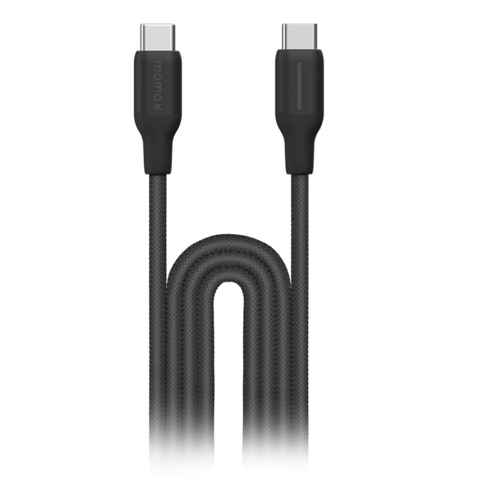 Momax 1-Link CC Braided USB-C Cable, 100W, 3.0m, Cable - Black