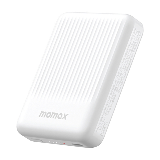 Momax Q.Mag Minimal 5000mAh Magnetic Power Pack - White