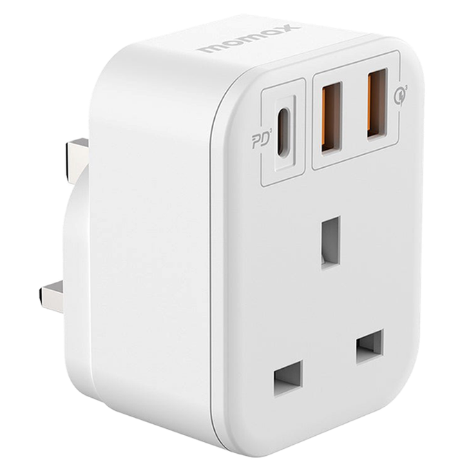 Momax PD20W ONEPLUG Extension Socket with USB - White