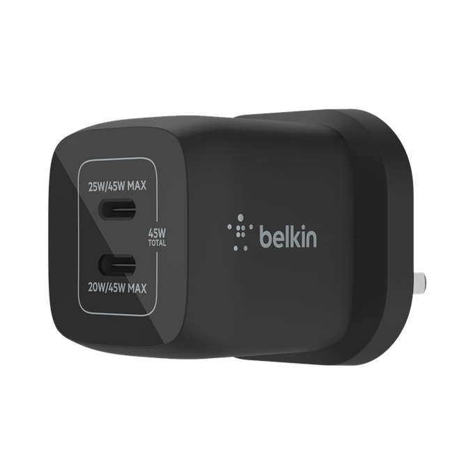 Belkin Dual USB-C Charger - Black