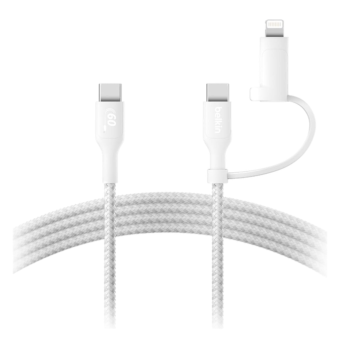 Belkin BoostCharge Pro 2-in-1 Cable - White