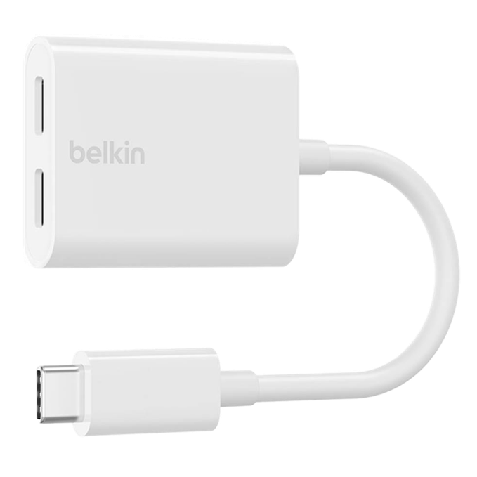 Belkin USB-C Audio & Charging Adapter - White