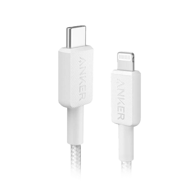 Anker 322 Braided Cable, 3 feet long - White