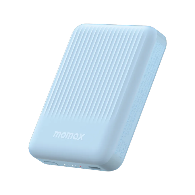 Momax Q.Mag Minimal 5000mAh Magnetic Power Pack - Blue