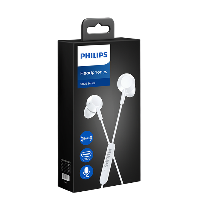 Philips Wired Headphones Type-C TAE5008WT/00 - White