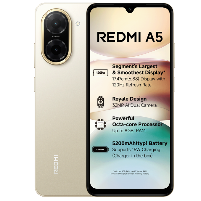 Redmi A5 , 128GB/4GB - Lake Green