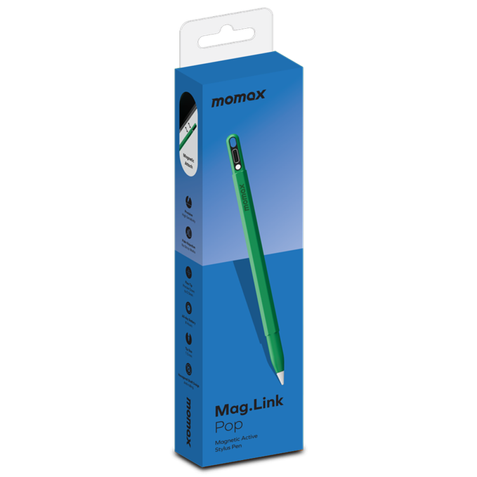 Momax Mag.Link Pop Magnetic Active Stylus Pen TP10 10th Generation Stylus - Green