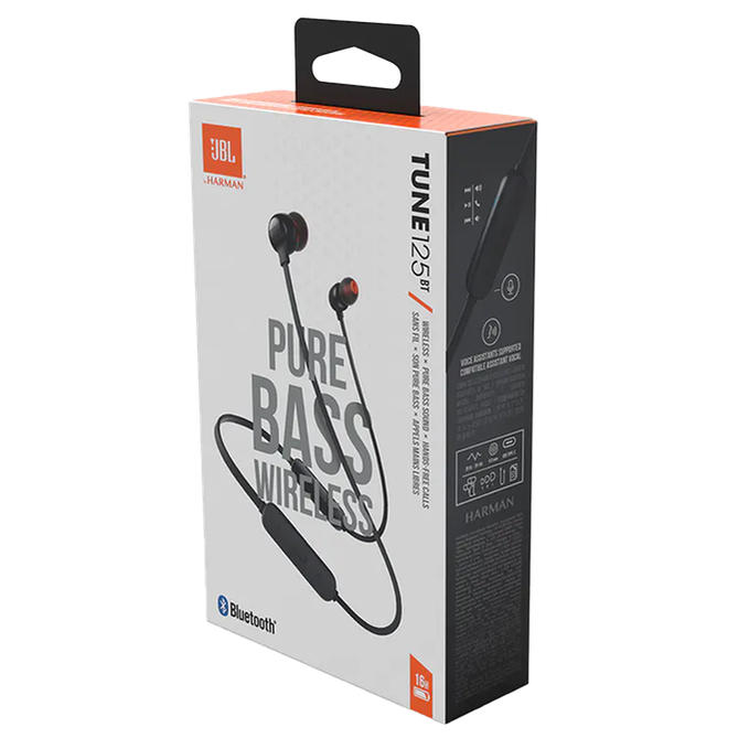 JBL Tune 125BT (Magnetic Cable) - Black