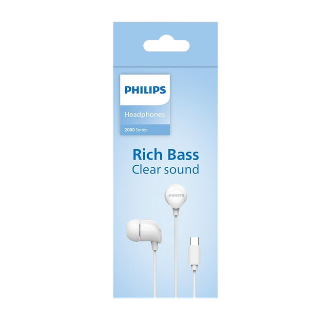 Philips Wired Headphones Type-C TAE2146WT/97 - White
