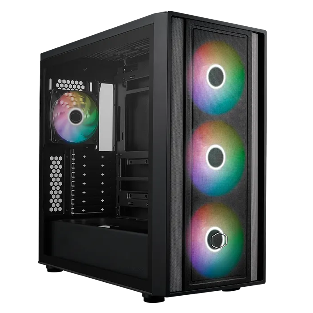 Cooler Master MasterBox 600 Mid Tower 4 Fan - Black