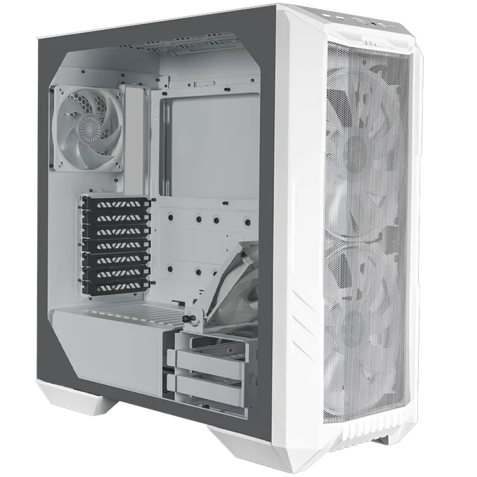 Cooler Master HAF 500 Mid Tower 3 Fan - White