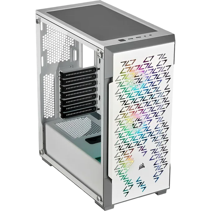 Corsair iCUE 220T RGB Airflow Mid-Tower Case - Black & White