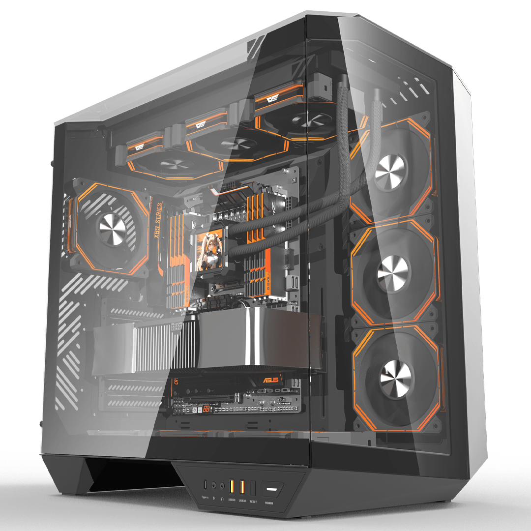 DarkFlash DY470 Mid Tower Case - Black