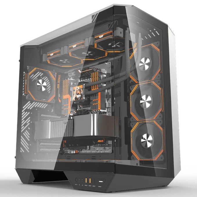 DarkFlash DY470 Mid Tower Case - Black