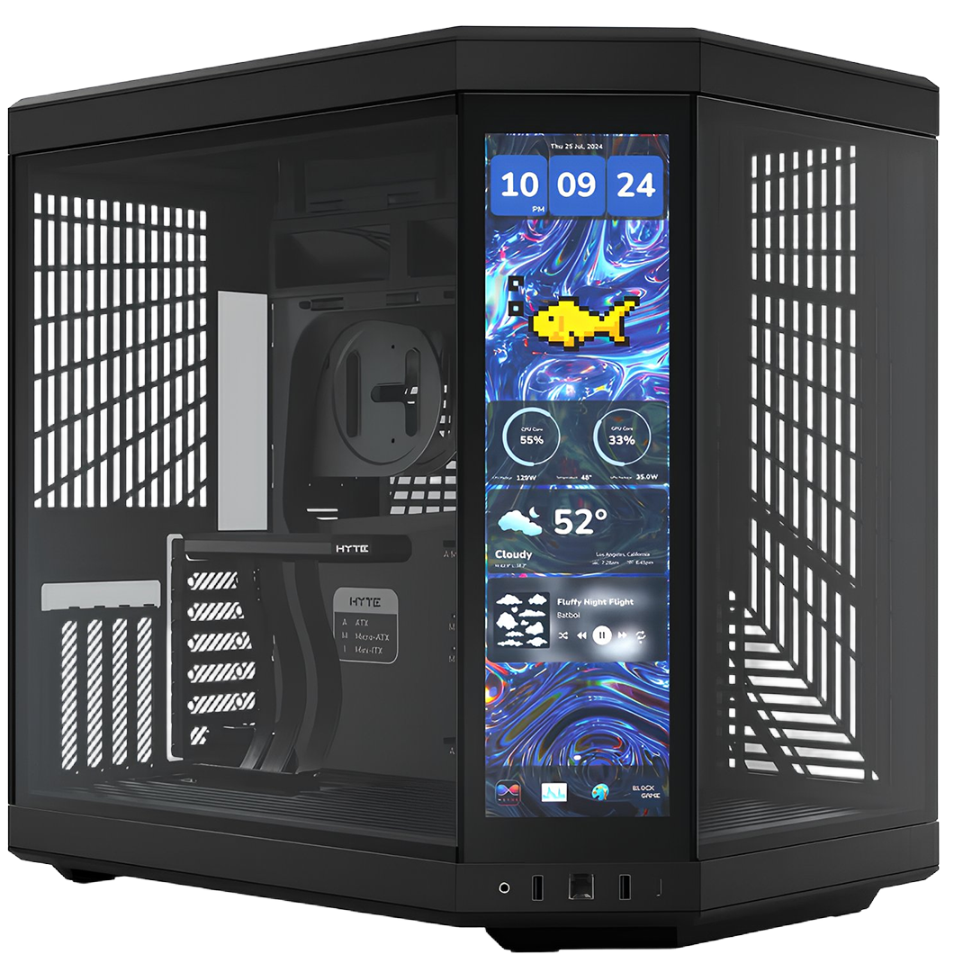 HYTE Y70 touch infinite Mid Tower ATX Case - Pitch Black
