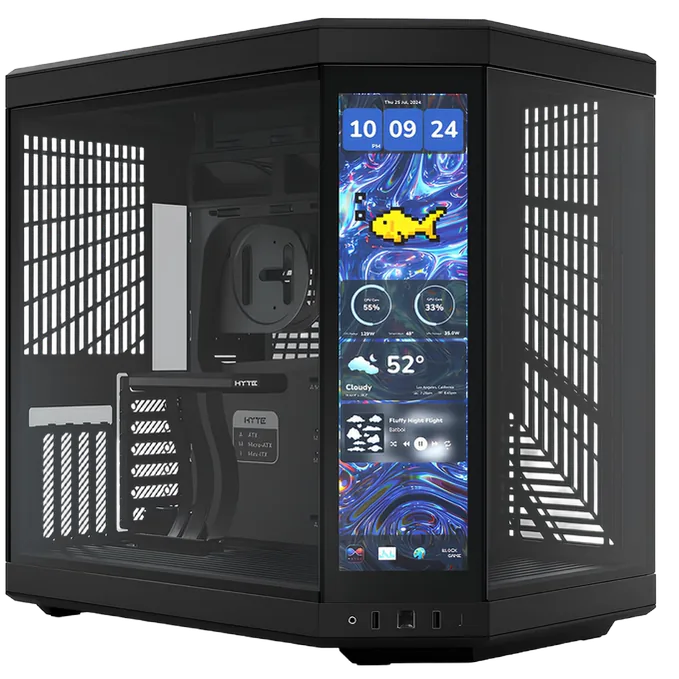 HYTE Y70 touch infinite Mid Tower ATX Case - Pitch Black