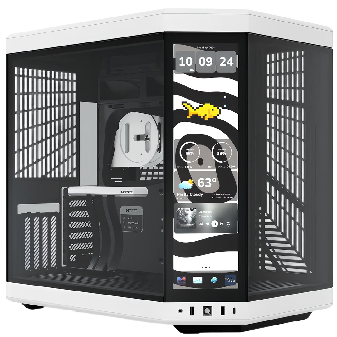 HYTE Y70 touch infinite Mid Tower ATX Case - Panda Black & White