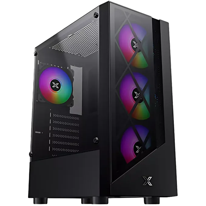 Xigmatek Duke, 4 Fan RGB Mid Tower Case - Black