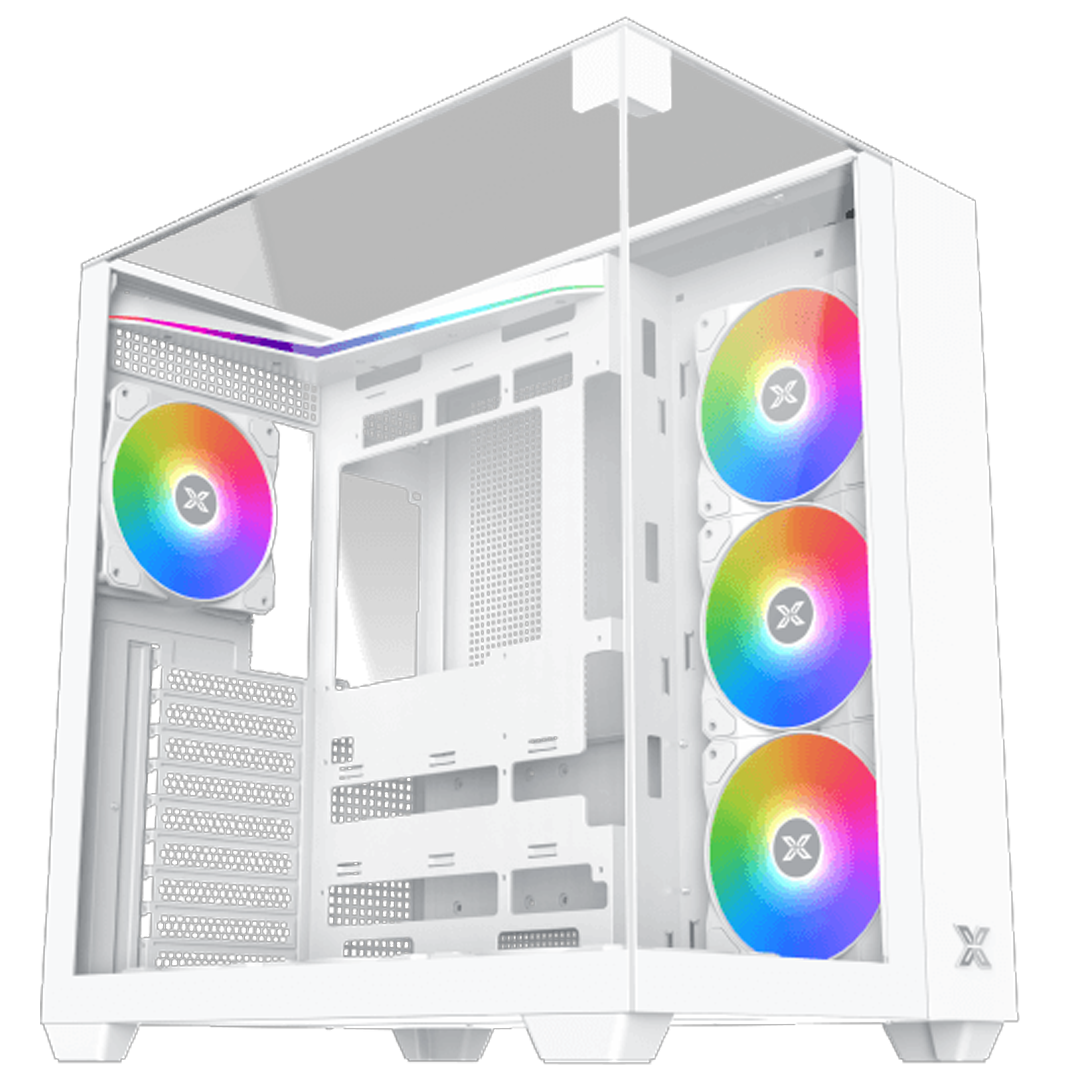 Xigmatek Aqua V Mid Tower Case - Arctic White
