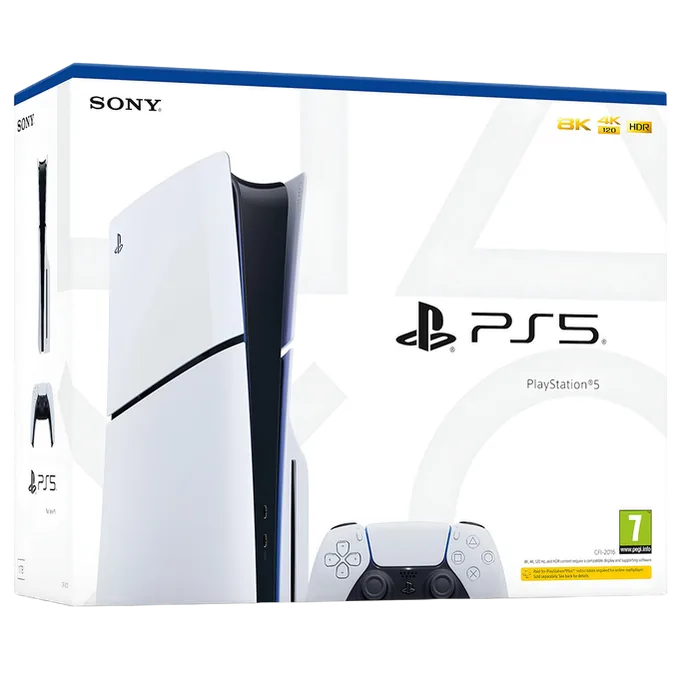 PlayStation 5 Slim Console 1T UK (1 Year warranty software + Hardware )