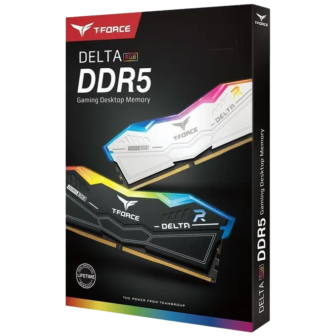 TEAMGROUP T-Force Delta RGB DDR5 Ram 32GB (2x16GB) 5600MHz CL36 - White