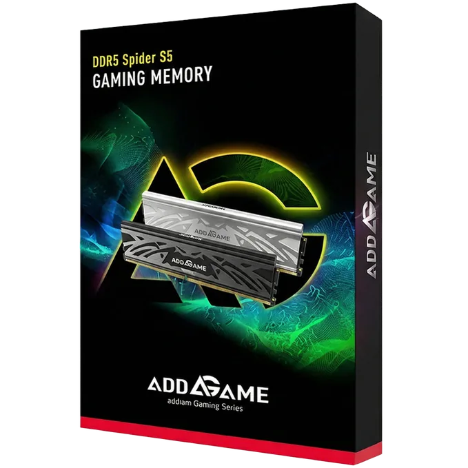 Addlink Spider 5X DDR5 RAM 32GB (2x16GB) Black RGB 6400 MHz CL38