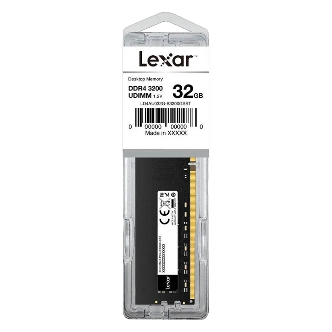 Lexar 32GB (32x1) 3200 DDR4 Desktop - Black
