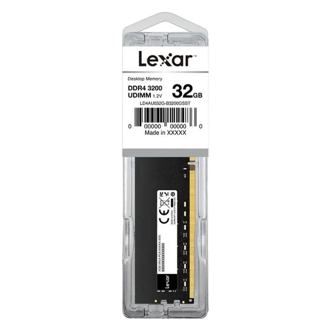 Lexar 32GB (32x1) 3200 DDR4 Desktop - Black