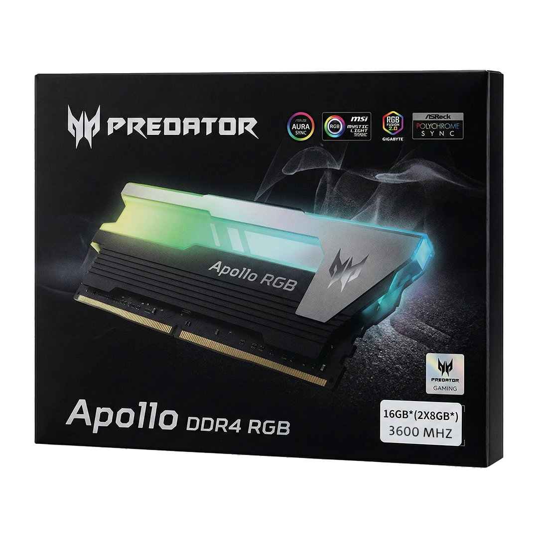 Acer Predator Apollo RGB 16GB (2 x 8GB) 3600MHz CL16 DDR4 Desktop Memory