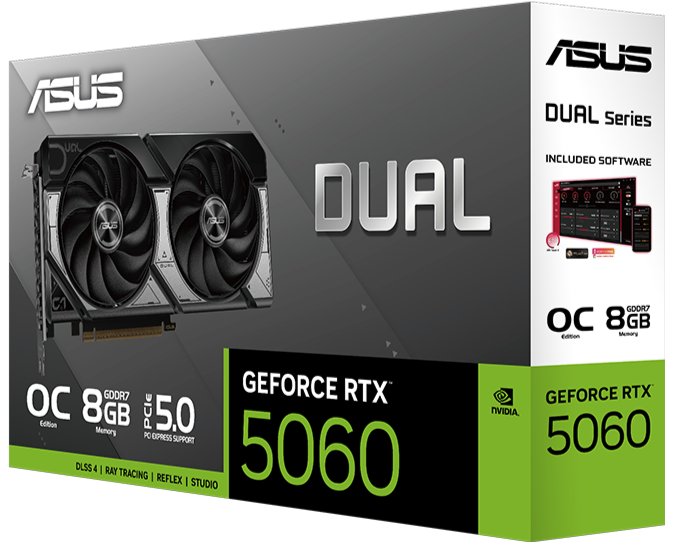 ASUS Dual GeForce RTX™ 5060 8GB GDDR7 OC Edition