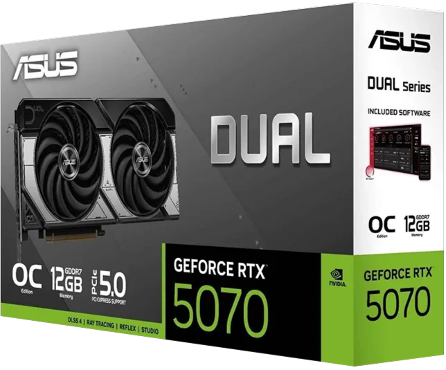 ASUS Dual GeForce RTX™ 5070 12GB GDDR7 OC Edition