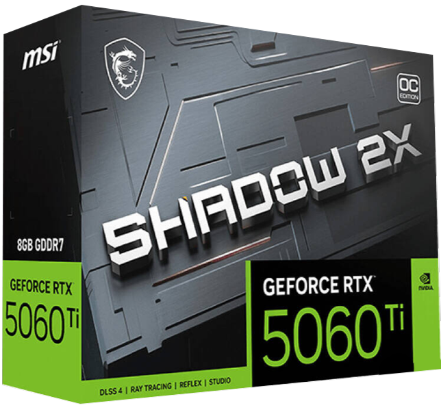 MSI RTX 5060 Ti SHADOW 2X OC PLUS - 8GB