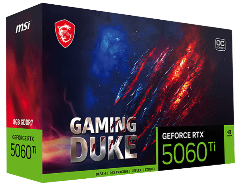 MSI GeForce RTX 5060 Ti GAMING DUKE 3X OC - 8GB
