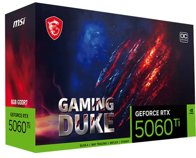 MSI GeForce RTX 5060 Ti GAMING DUKE 3X OC - 8GB