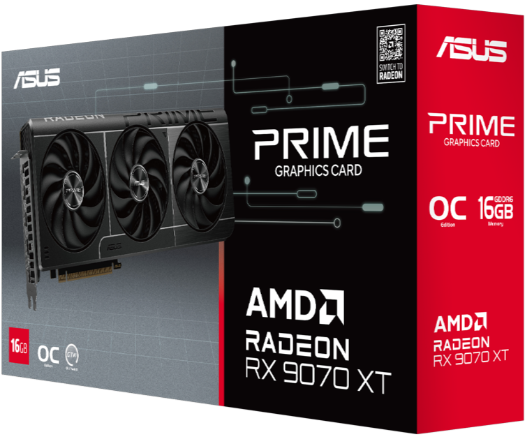 ASUS Prime Radeon™ RX 9070 XT OC Edition 16GB GDDR6