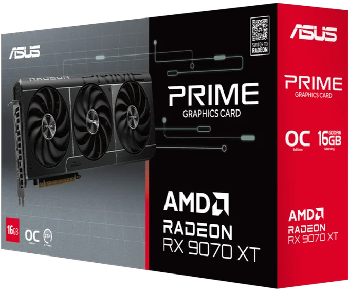 ASUS Prime Radeon™ RX 9070 XT OC Edition 16GB GDDR6