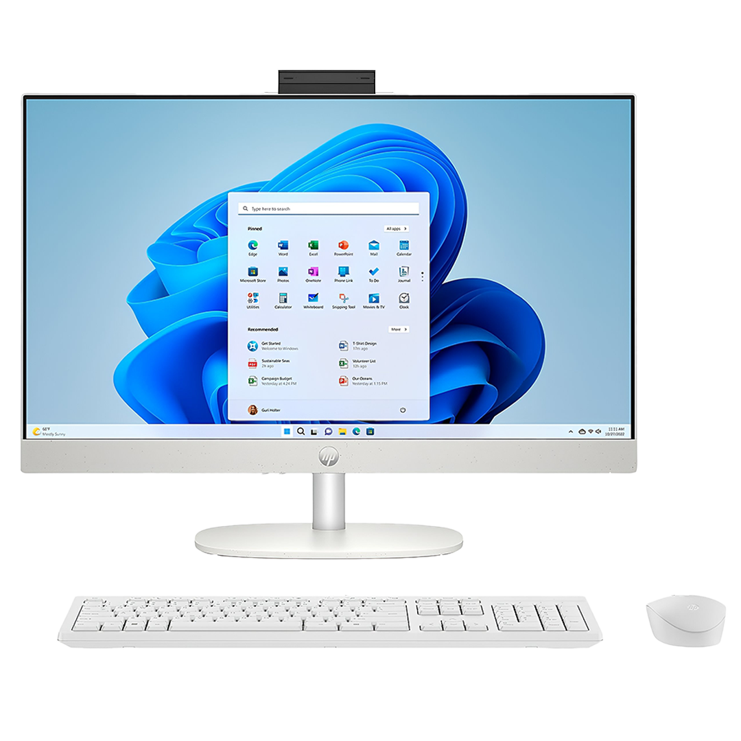 All in One HP 24-CR0060NE, Intel Core i5 1335U, RAM 16GB, SSD 512GB, Intel Iris Xe, 24 FHD IPS Touch, Shell white