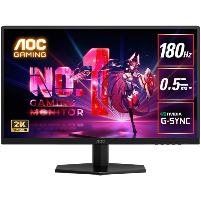 AOC Q27G40E Gaming Monitor – 27 -inch QHD 2K (2560x1440) , 180Hz , Fast IPS Flat , 0.5ms