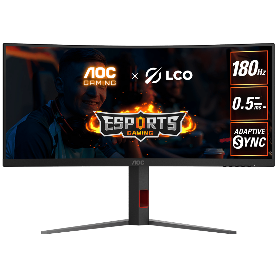 AOC CU34G4G  Gaming Monitor – 34 -inch UWQHD 2K (3440 × 1440) , Ultrawide Curved , 180Hz  , Fast VA , 0.5ms