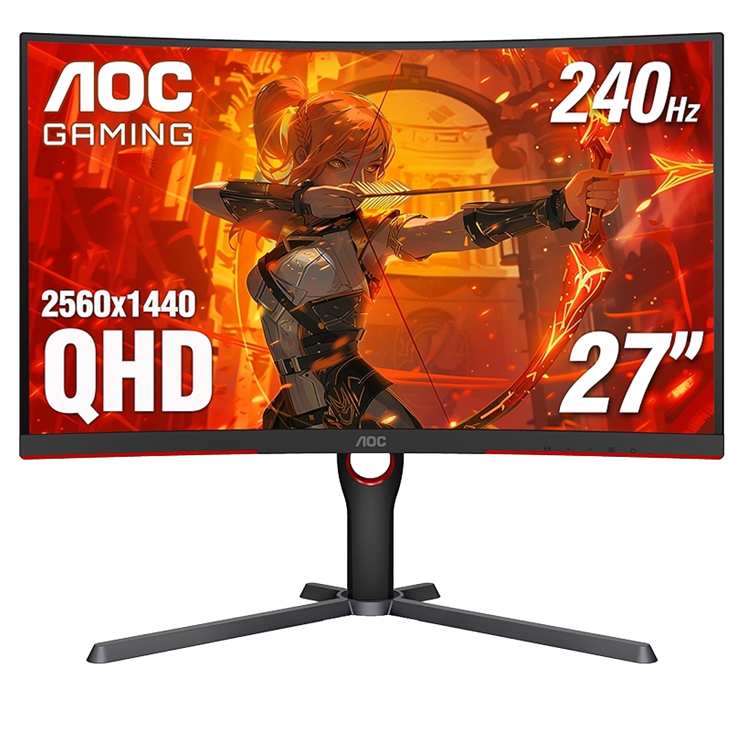 AOC CQ27G3Z  Gaming Monitor – 27 -inch QHD 2K (2560x1440) , Curved , 240Hz  , VA , 0.5ms