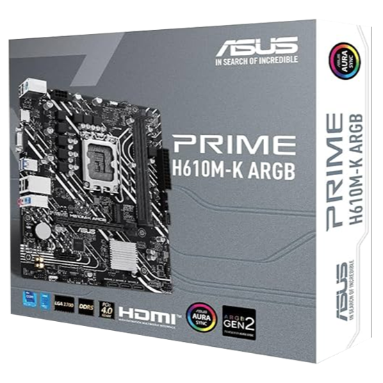 ASUS PRIME H610M-K D4 ARGB Motherboard