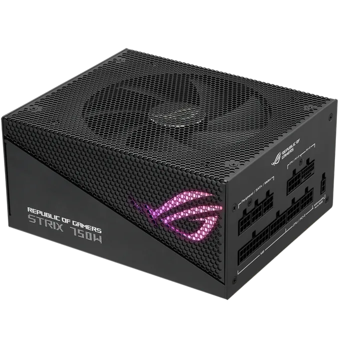 ASUS ROG STRIX GAMING 750W Gold Aura Edition, Full Modular, 80+ Gold, PCIe 5.0 , ATX 3.0, - Black