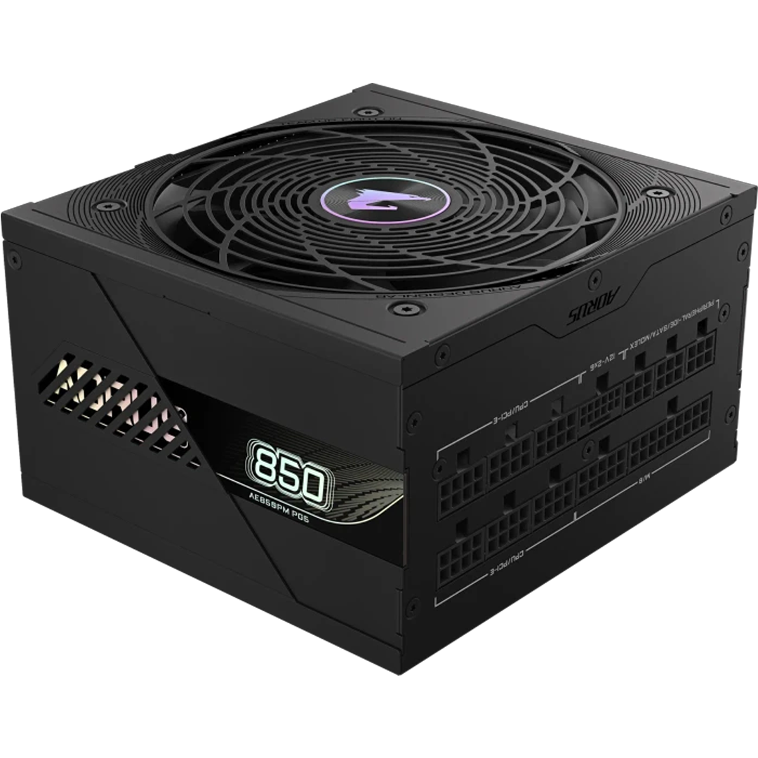 Gigabyte AORUS ELITE GP-AE850PM, Full Modular, 850W 80+ Platinum, PCIe 5.1 - Black