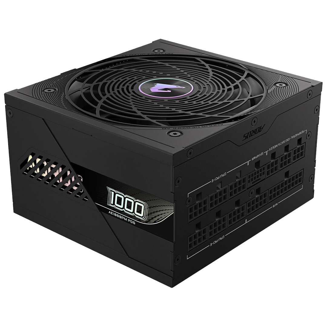 Gigabyte AORUS ELITE GP-AE1000PM, Full Modular, 1000W 80+ Platinum, PCIe 5.1 - Black