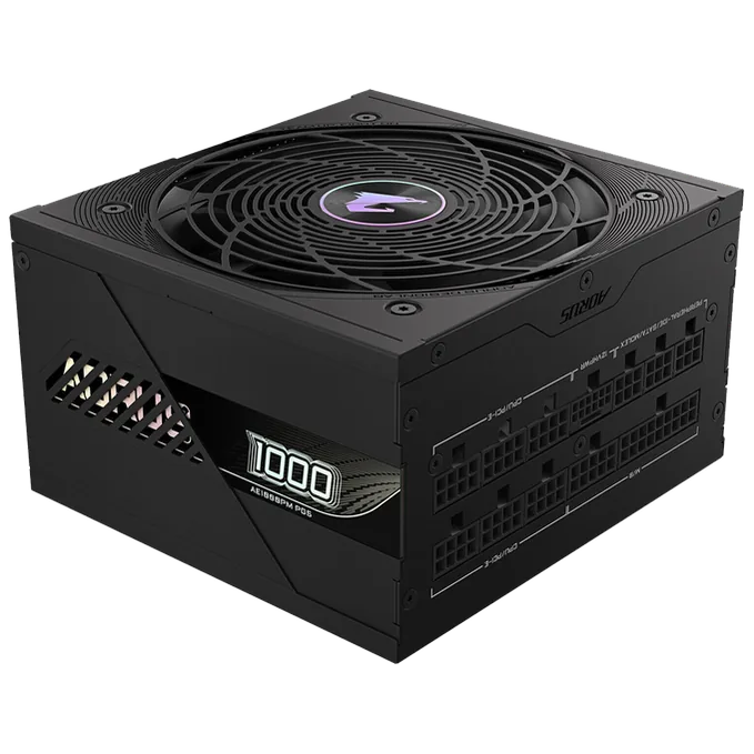 Gigabyte AORUS ELITE GP-AE1000PM, Full Modular, 1000W 80+ Platinum, PCIe 5.1 - Black