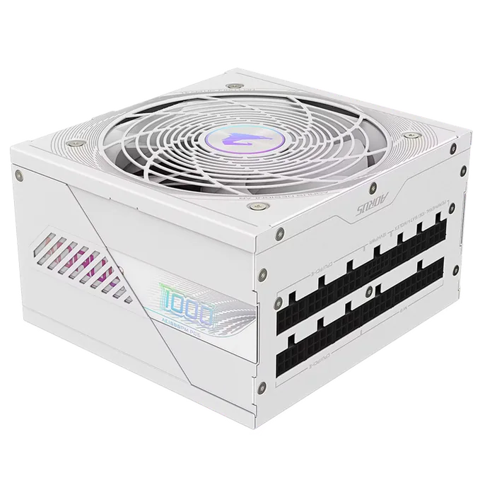 Gigabyte AORUS ELITE GP-AE1000PM ICE, Full Modular, 1000W 80+ Platinum, PCIe 5.1 - White