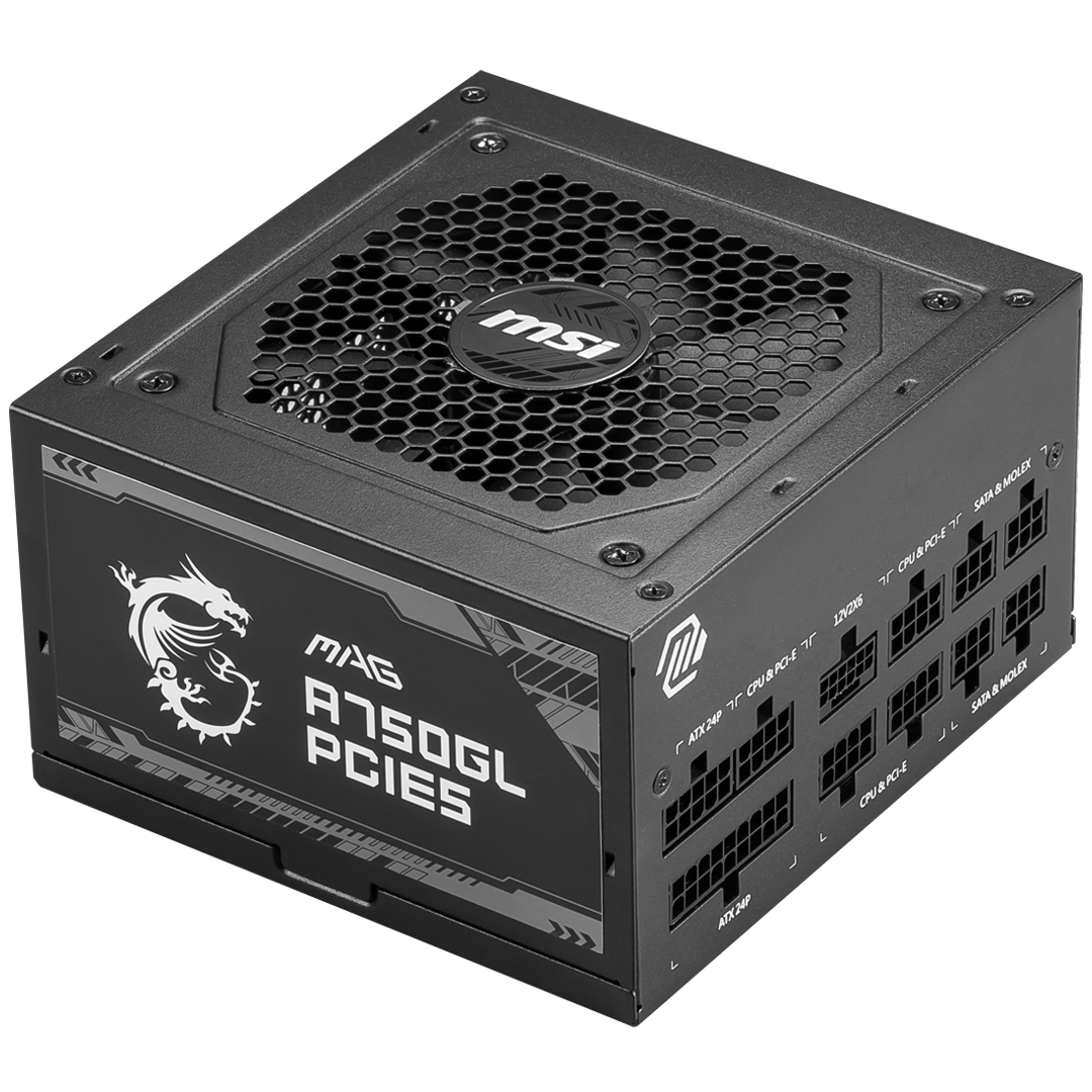 MSI MAG A750GL 750W PLUS Gold full modular - PCIE5, Power Supply
