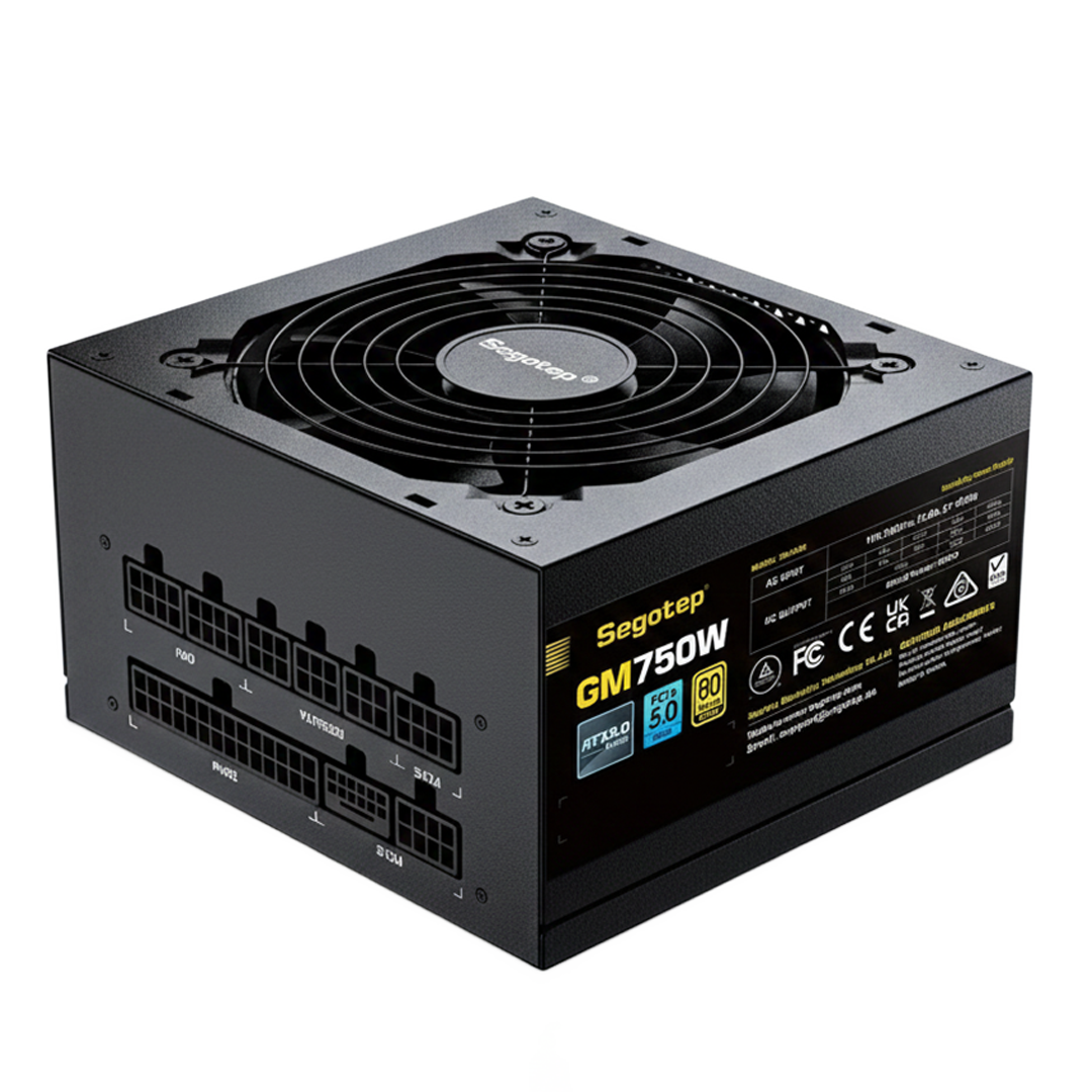 Segotep GM750 750W Gold 80+ Full Modular, PCIe 5.1 & ATX 3.1 - Black