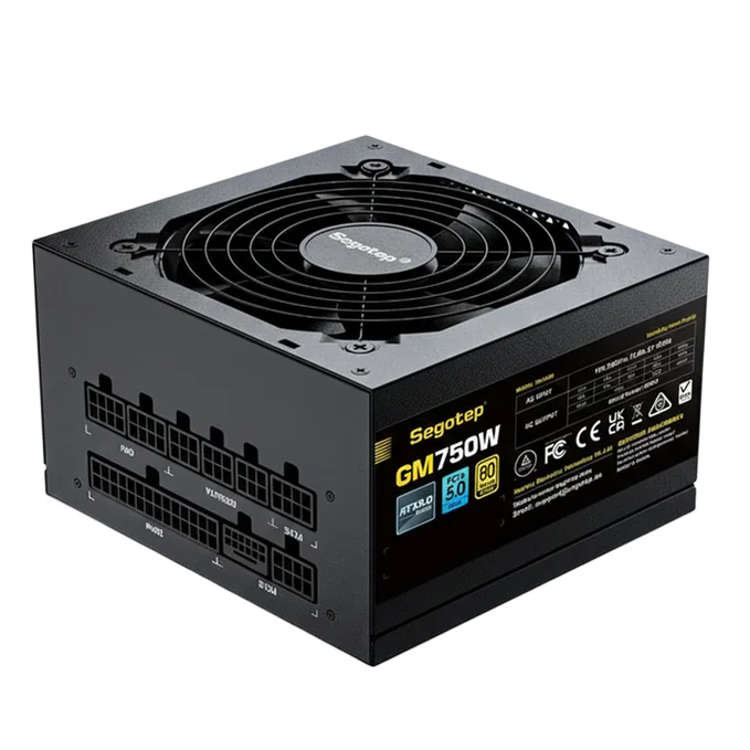 Segotep GM750 750W Gold 80+ Full Modular, PCIe 5.1 & ATX 3.1 - Black