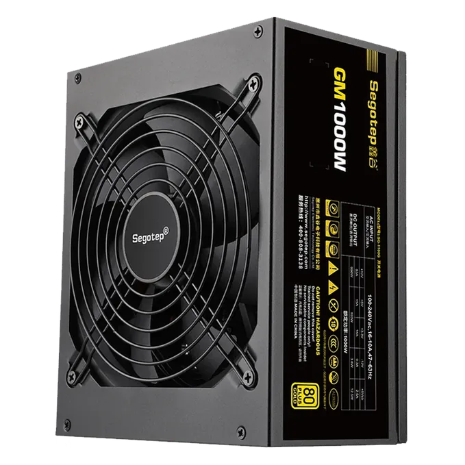 Segotep GM1000W 1000W Gold 80+ Full Modular 80+, PCIe 5.1 & ATX 3.1 - Black